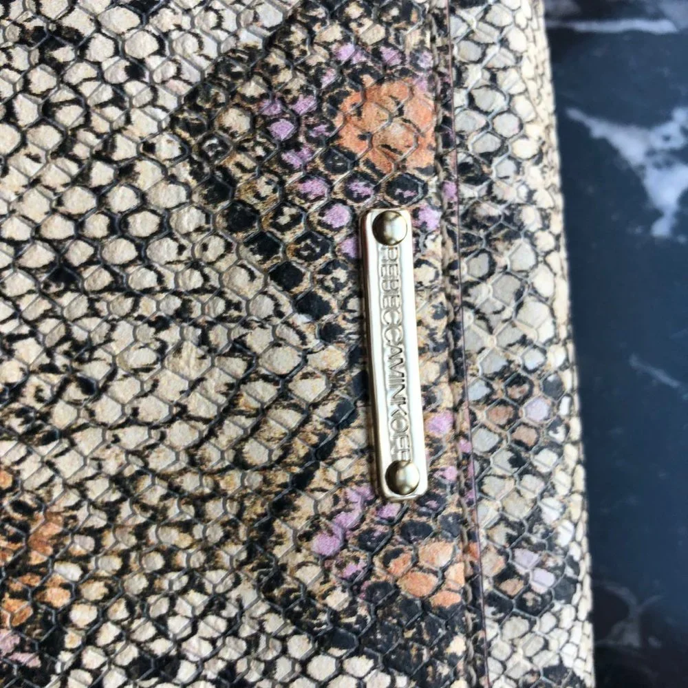 HP🌸🌸Rebecca Minkoff Mulit Coloured Snake Print Evening Bag🌸💥💥💥 - Picture 3 of 4